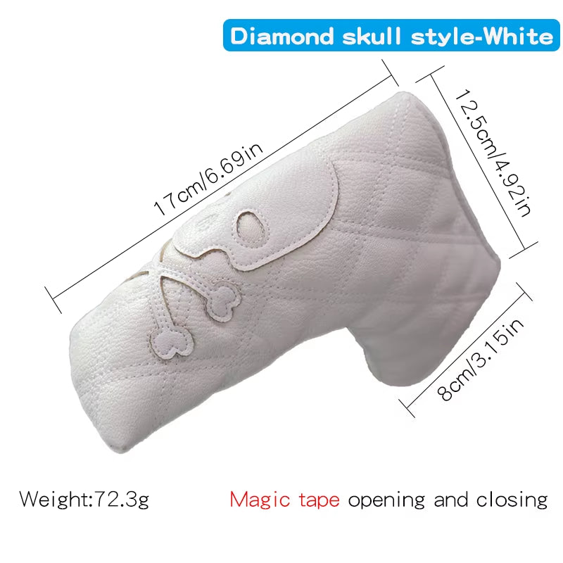 Golf Wood Cover Skull for Driver Fairway Hybrid Waterproof Protector Set PU Leather Soft Durable Golf Club Covers